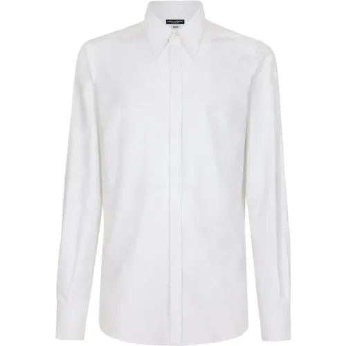 Woven Logo Formal Shirt , male, Sizes: XL, M - Dolce & Gabbana - Modalova