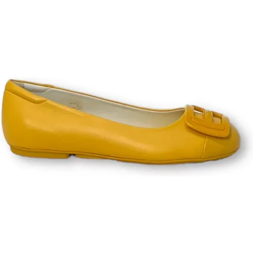 Low Shoes Ballerina Plaque Vernciata , female, Sizes: 6 UK, 5 UK, 3 1/2 UK - Hogan - Modalova