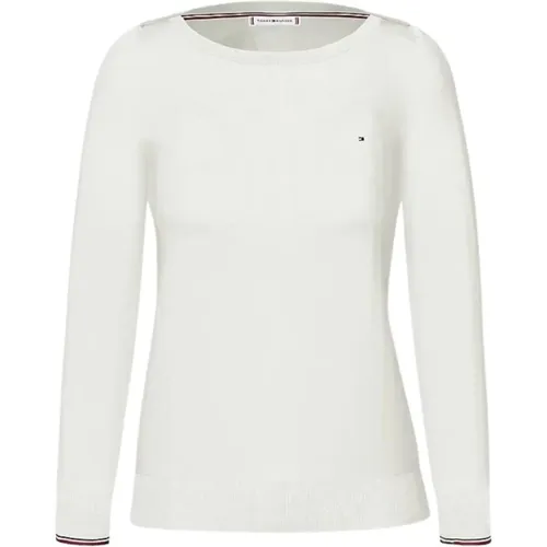Sweater with round neckline , female, Sizes: S - Tommy Hilfiger - Modalova