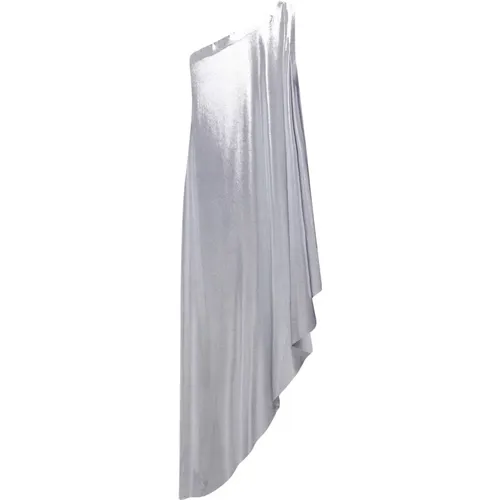 Metallic One-Shoulder Drapiertes Kleid , Damen, Größe: XS - Norma Kamali - Modalova