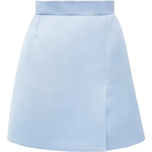 Blaue Satin A-Linie Mini-Rock , Damen, Größe: 2XL - Nina Ricci - Modalova