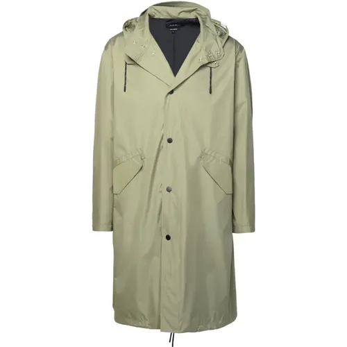 Light Khaki Polyester Blend Parka , male, Sizes: S, L - A.p.c. - Modalova