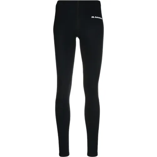 Logo Leggings , female, Sizes: L, M, S, XS - Jil Sander - Modalova