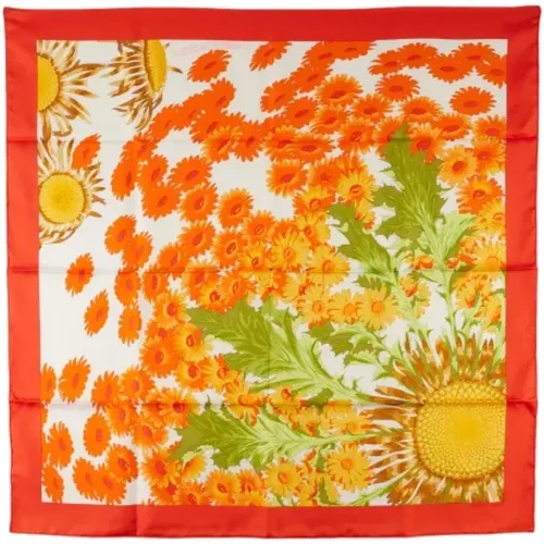 Pre-owned Canvas scarves , female, Sizes: ONE SIZE - Hermès Vintage - Modalova