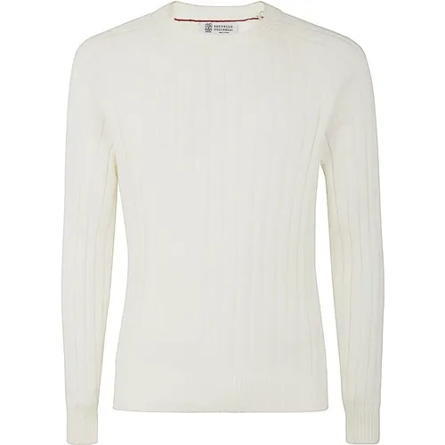 Panama Long Sleeves Sweater , male, Sizes: M, L, S - BRUNELLO CUCINELLI - Modalova