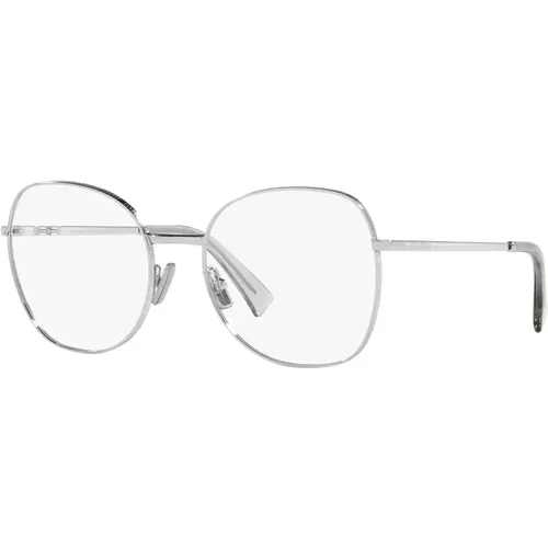 Silver Eyewear Frames , unisex, Sizes: 56 MM - Miu Miu - Modalova