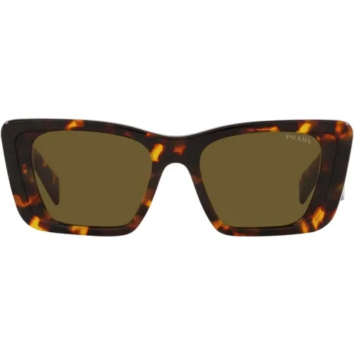 Cat-eye havana sunglasses , female, Sizes: 51 MM - Prada - Modalova