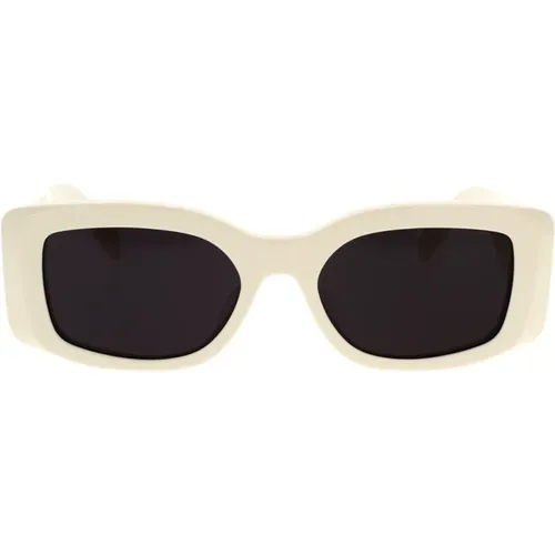 Rechteckige Sonnenbrille Elfenbeinrahmen Graue Gläser - Celine - Modalova