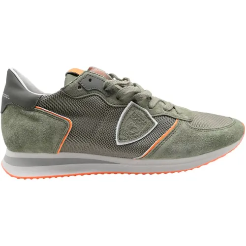 Neon Militar Sneakers , male, Sizes: 10 UK - Philippe Model - Modalova