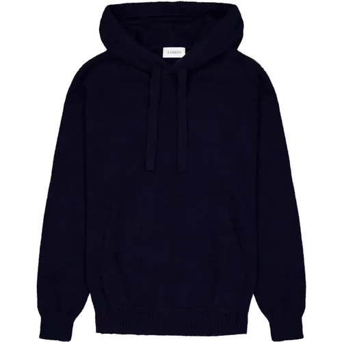 Cashmere Silk Hooded Sweater , male, Sizes: L, 2XL, XL, M, S - Laneus - Modalova