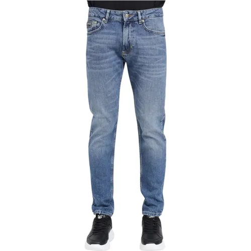 Indigo Narrow Dundee Fit Denim Jeans , Herren, Größe: W33 - Versace Jeans Couture - Modalova