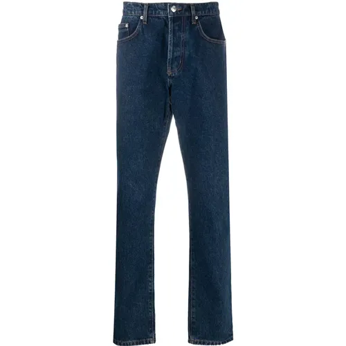 Blaue Baumwoll-Slim-Fit-Straight-Leg-Jeans , Herren, Größe: W34 - Kenzo - Modalova