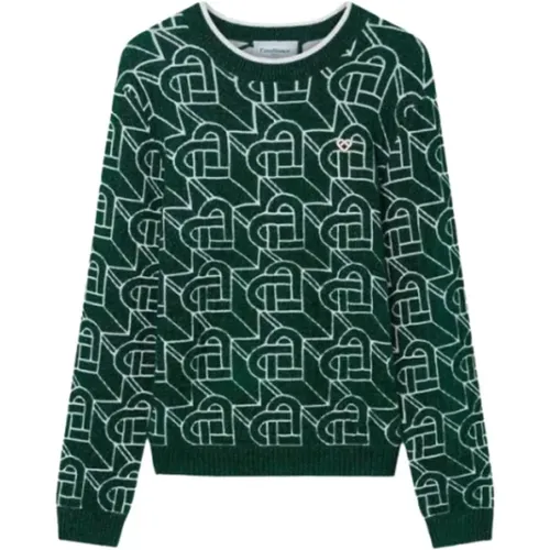 Herz Monogramm Langarm Pullover , Herren, Größe: M - Casablanca - Modalova