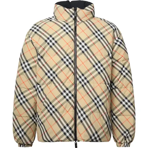 Reversible Down Jacket with Equestrian Design , male, Sizes: XL, L, M - Burberry - Modalova