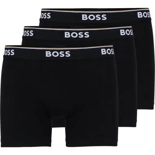 Elastische Baumwoll-Boxershorts 3er-Pack Schwarz , Herren, Größe: 2XL - Hugo Boss - Modalova