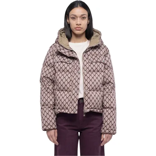 Kurze Steppjacke mit Kapuze , Damen, Größe: M - John Richmond - Modalova