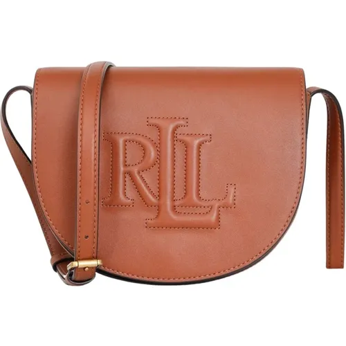 Medium Witley Leder Schultertasche , Damen, Größe: ONE Size - Ralph Lauren - Modalova