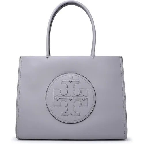 Grey Faux Leather Shopping Bag , female, Sizes: ONE SIZE - TORY BURCH - Modalova