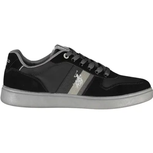 Polyester Lace-Up Sneaker with Contrast Details and Logo Print , male, Sizes: 9 UK, 11 UK, 6 UK, 10 UK, 7 UK, 8 UK - U.s. Polo Assn. - Modalova