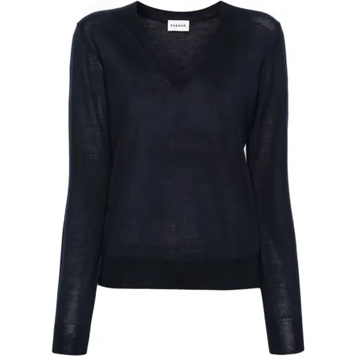 Wool-Silk Blend V-Neck Sweater , female, Sizes: M, L - P.a.r.o.s.h. - Modalova