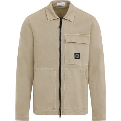 Neutral Light Jacket for Men , male, Sizes: L, M, S - Stone Island - Modalova