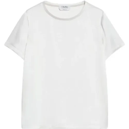 Elegant Satin T-shirt , Damen, Größe: 2XS - Max Mara - Modalova