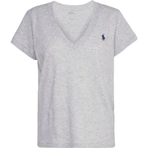 V-Neck Polo T-Shirt , female, Sizes: 2XL - Polo Ralph Lauren - Modalova