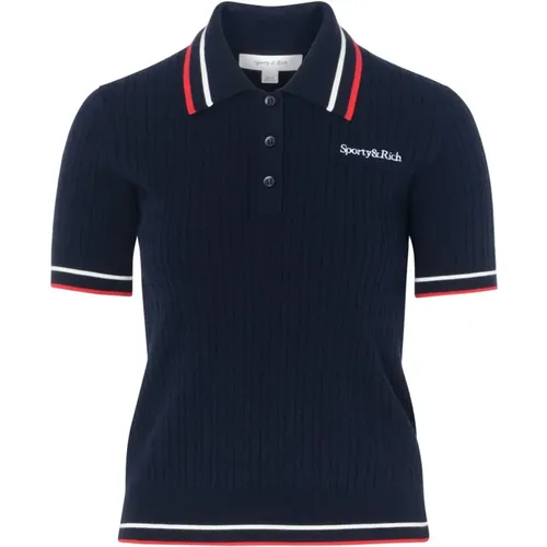 Mila Polo Short Navy , female, Sizes: S, L, M, XS - Sporty & Rich - Modalova