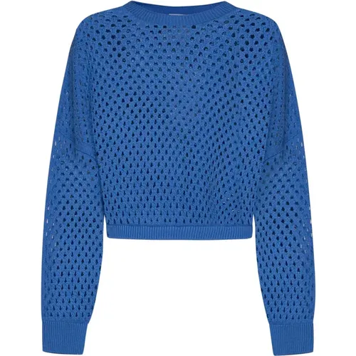 Cotton Knit Sweater , female, Sizes: L - Semicouture - Modalova