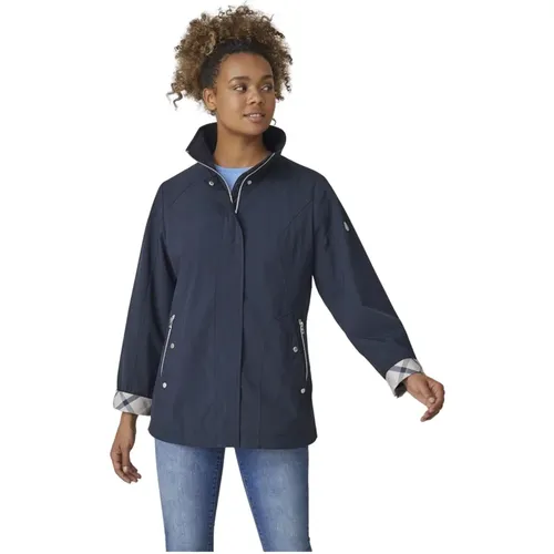 Comfort Fit Jacke Navy , Damen, Größe: 3XL - Junge - Modalova