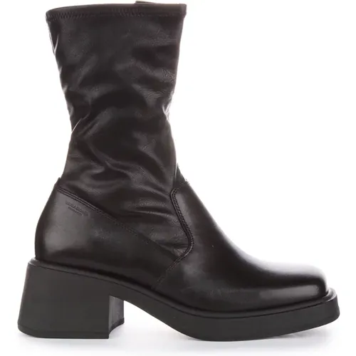 Leather Mid-Height Boots Women , female, Sizes: 3 UK, 4 UK - Vagabond Shoemakers - Modalova