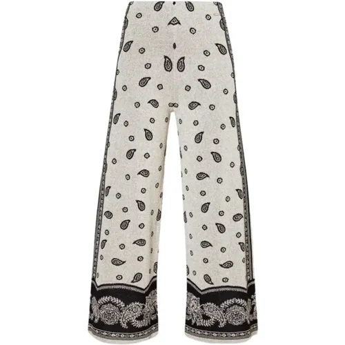 Bandana Cropped Knit Pants , female, Sizes: L, M - Liu Jo - Modalova