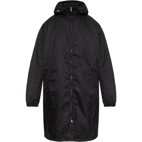 Monogram Jacquard Parka with Matte Finish , male, Sizes: XL, L, M - Gucci - Modalova