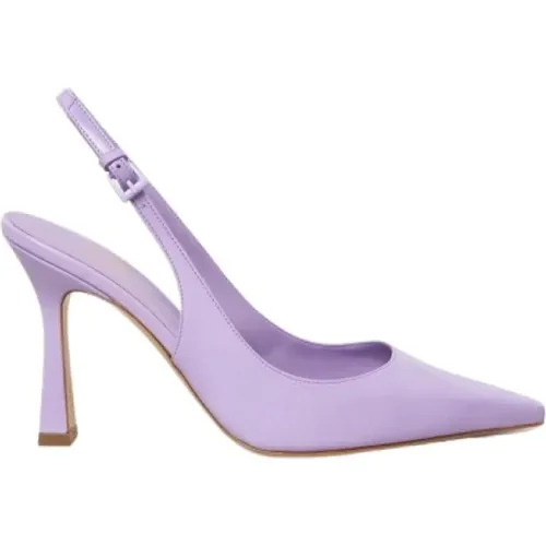 Lavender Leather Sandals with Adjustable Ankle Strap , female, Sizes: 4 1/2 UK, 3 UK - Roberto Festa - Modalova