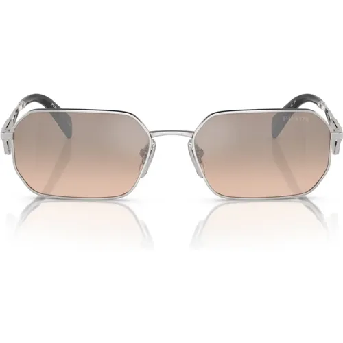 Womens Sunglasses with Irregular Front and Geometric Arms , unisex, Sizes: 58 MM - Prada - Modalova