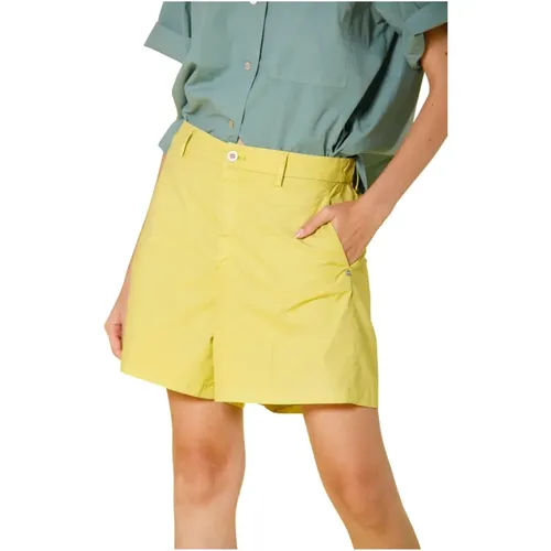 Gemütliche Chino Bermuda Shorts Gelb , Damen, Größe: 3XS - Mason's - Modalova