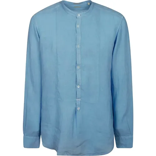 Grandad Collar Shirt , male, Sizes: M, L, S - Massimo Alba - Modalova