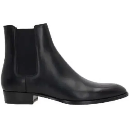 Leather Chelsea Boots , male, Sizes: 10 1/2 UK, 6 1/2 UK, 8 1/2 UK, 9 1/2 UK, 7 1/2 UK - Saint Laurent - Modalova