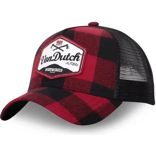 Rote karierte Trucker-Kappe - Von Dutch - Modalova