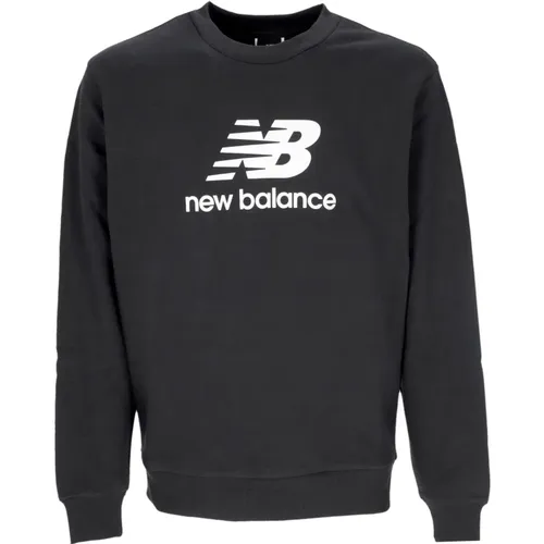 Logo French Terry Crewneck Sweatshirt Schwarz - New Balance - Modalova