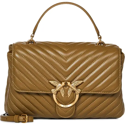 Love Birds Diamond Cut Bag , female, Sizes: ONE SIZE - pinko - Modalova