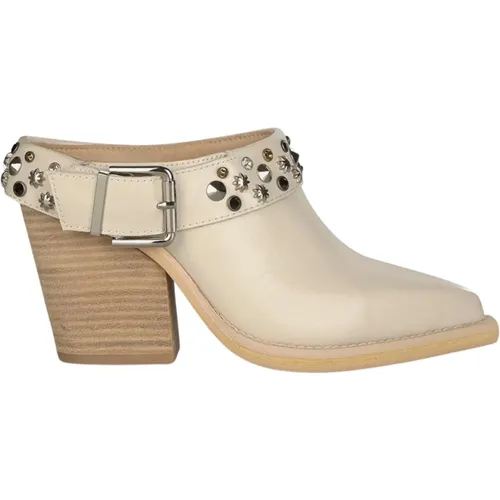 Studded Heeled Clogs , female, Sizes: 5 UK - Alma en Pena - Modalova