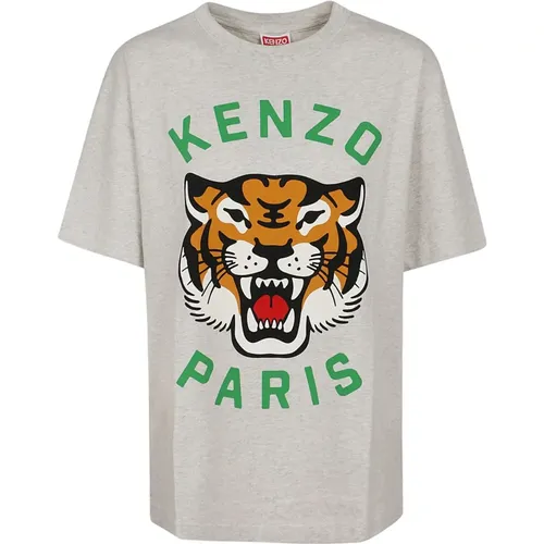 Lucky Tiger Oversize T-Shirt , Damen, Größe: L - Kenzo - Modalova