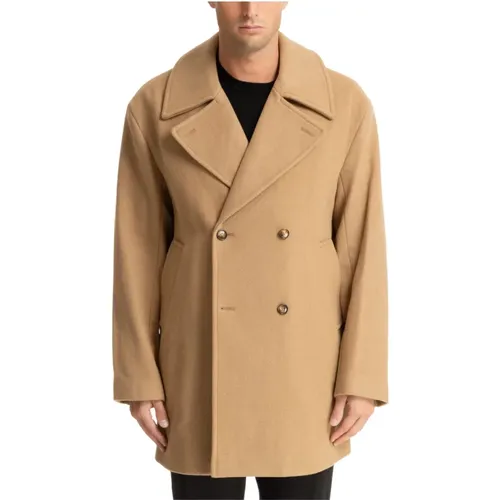 Button-Up Plain Coat with Logo Detail , male, Sizes: M - Michael Kors - Modalova