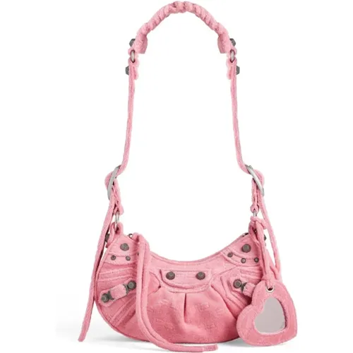 Flamingo Mini Le Cagole Shoulder Bag , female, Sizes: ONE SIZE - Balenciaga - Modalova