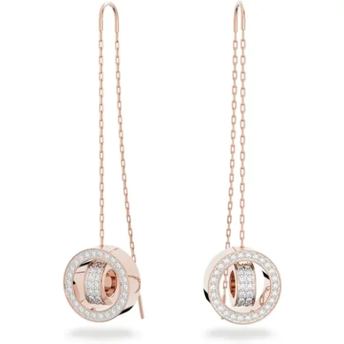 Damen Ohrschmuck Hollow Drop-Ohrhänger Lang, Weiß, Roségold-Legierungsschicht 5636504 - Swarovski - Modalova