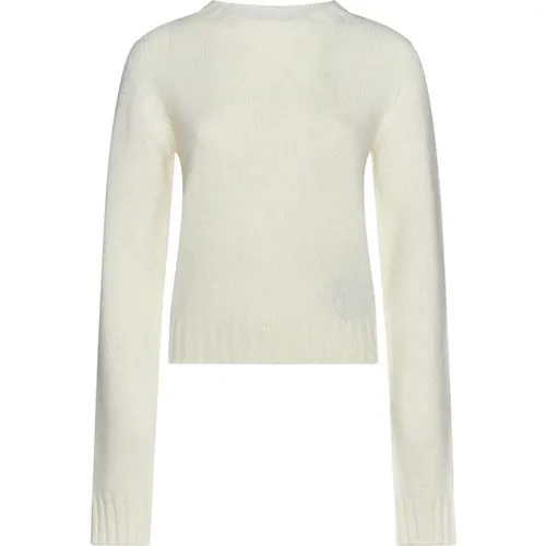 Curved Logo Sweaters , female, Sizes: S, M, L - Palm Angels - Modalova