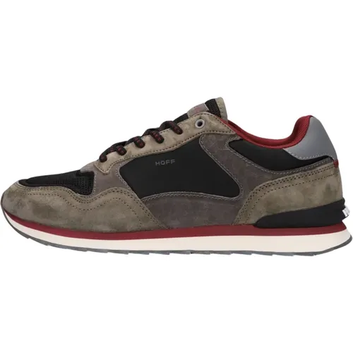 Braune Wildleder Low Top Sneakers , Herren, Größe: 42 EU - Hoff - Modalova