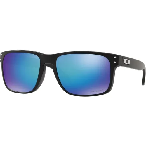 Matte Schwarze Sonnenbrille mit Prizm Sapphire - Oakley - Modalova