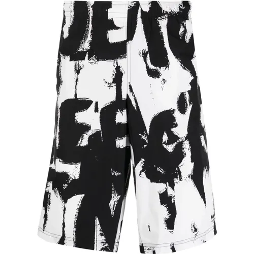 Logo-Print Beach Shorts , male, Sizes: S - alexander mcqueen - Modalova